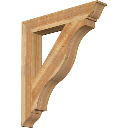 Ekena Millwork Funston Traditional Rough Sawn Bracket, Western Red Cedar, 6"W x 40"D x 44"H BKT06X40X44FST01RWR